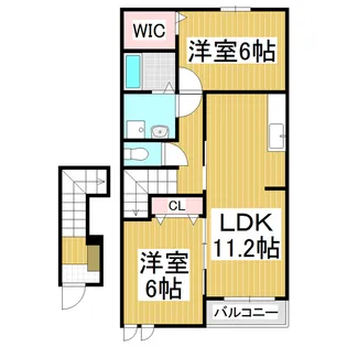 アークス川手 B【2階】の間取り