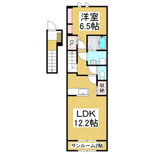 ヴァン ヴェールⅠ【203号室】の間取り