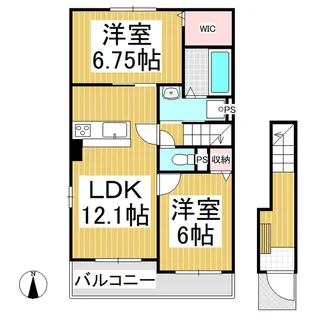 クラ・ウェルス【201号室】の間取り