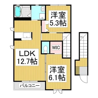 メゾン・ド・ルミエール A棟【2階】の間取り