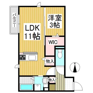Angelite A【303号室】の間取り