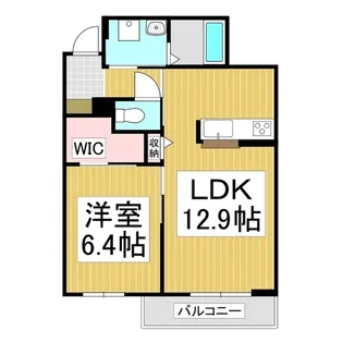 アヴィランスコート 清水【203号室】の間取り