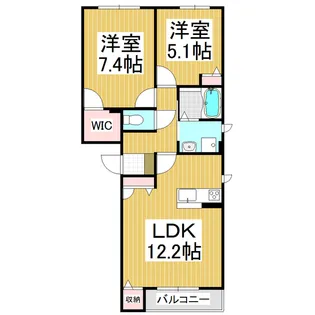 シャーメゾン AYU【1階】の間取り