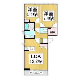 シャーメゾン AYU【2階】の間取り