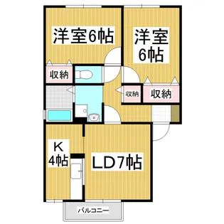 プレジール藤森Ⅱ【203号室】の間取り