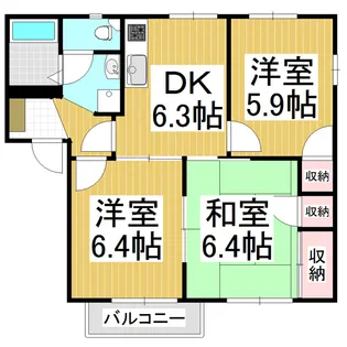 フレグランス野保里B【102号室】の間取り