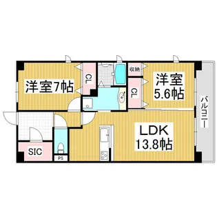 VILLA D'EST OHTE(ヴィラデスト大手)B【401号室】の間取り