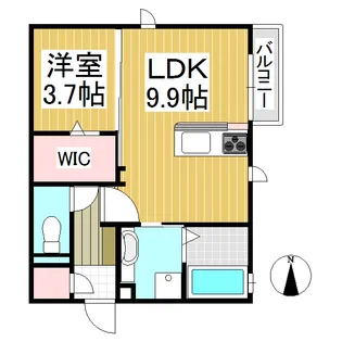 Angelite B【305号室】の間取り