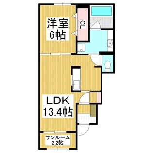 ヴィオーラ御園【1階】の間取り