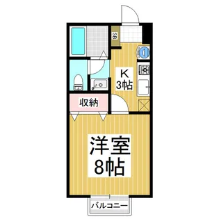 グッドウィル若里 A棟【105号室】の間取り