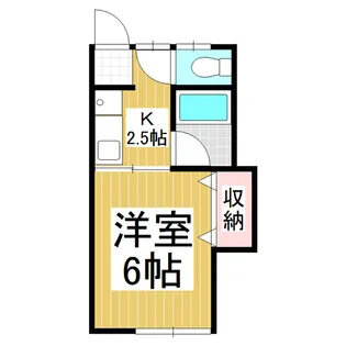 ヴィラ白樺【103号室】の間取り