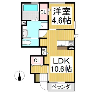 Cier Fleur【106号室】の間取り