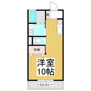 CASA D 諏訪町【103号室】の間取り