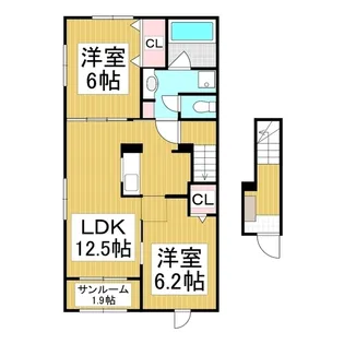 プラシード・K【2階】の間取り