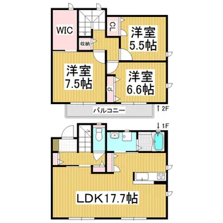 ヴィラ天矢館【102号室】の間取り