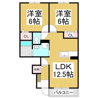 メゾン・エスポワール【1階】の間取り