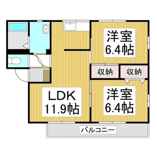 フレグランス小泉 A【2階】の間取り