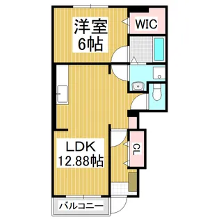 ヴィラ ブライト【102号室】の間取り