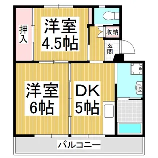 ビレッジハウス駒ヶ根2号棟【103号室】の間取り