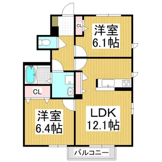 カーサゼルコバ【1階】の間取り