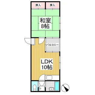 ルミエール常田【203号室】の間取り