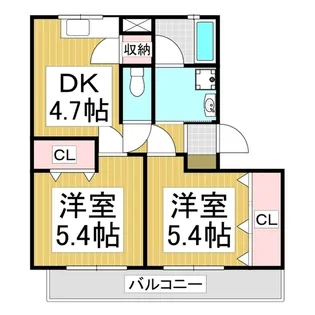 ニューアルプス【207号室】の間取り