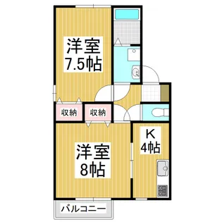 ジェルミナールA【1階】の間取り