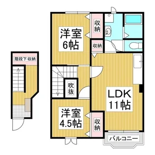 フラワーサンヒルズB【202号室】の間取り