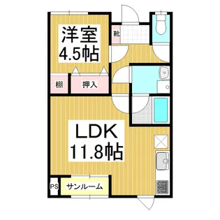 エスポワール上郷【3号室】の間取り
