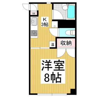 グランジュール北深志【3階】の間取り