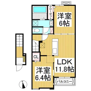 コンフォート Ka【2階】の間取り