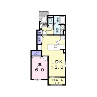 ベル・フィオーレ【1階】の間取り