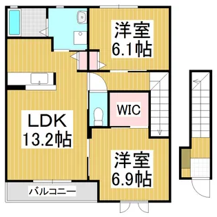 ブランシェ アイリス A棟【1階】の間取り