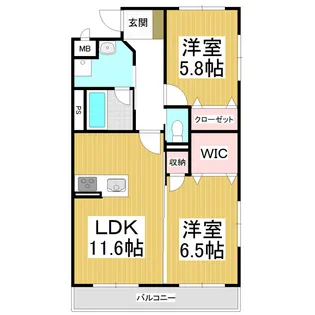 ベルデ平田【301号室】の間取り