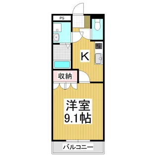 Wood River Hills【102号室】の間取り