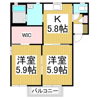 サウス シャトーB【201号室】の間取り