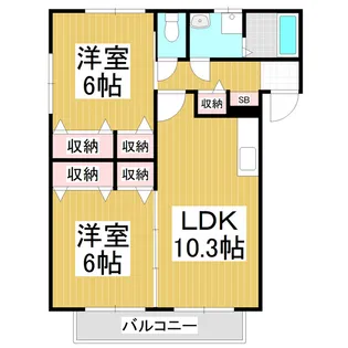 i ステージ南原【201号室】の間取り