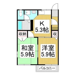 レイクサイド ディアス【1階】の間取り