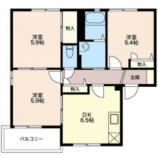 ディアス 小泉【201号室】の間取り