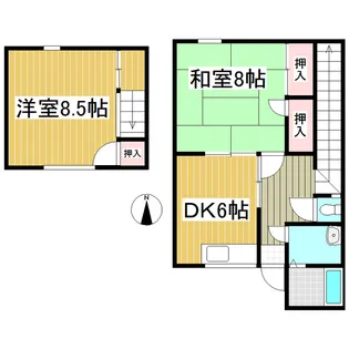 大門連棟【2号室】の間取り