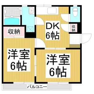 シティハウスツカダ【101号室】の間取り