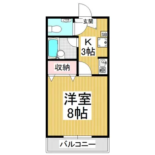 メゾンブランシュ山下【102号室】の間取り