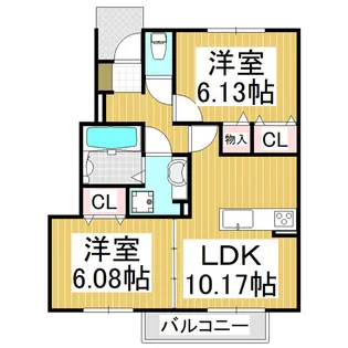 グランデ宮乃前【101号室】の間取り