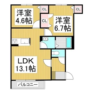 メゾンドブリエ A【1階】の間取り