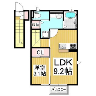 ライブタウン今井【201号室】の間取り