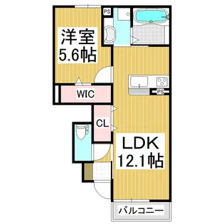 シャルール月の木【1階】の間取り