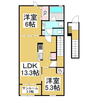 メゾン・ベレーナ【2階】の間取り