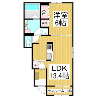 メゾン・ミッシェル【1階】の間取り