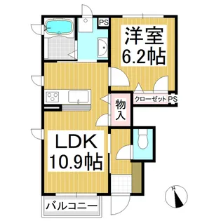 グレイスメゾン【101号室】の間取り