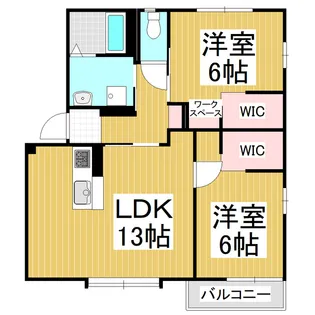 フレグランス パストラル B【202号室】の間取り